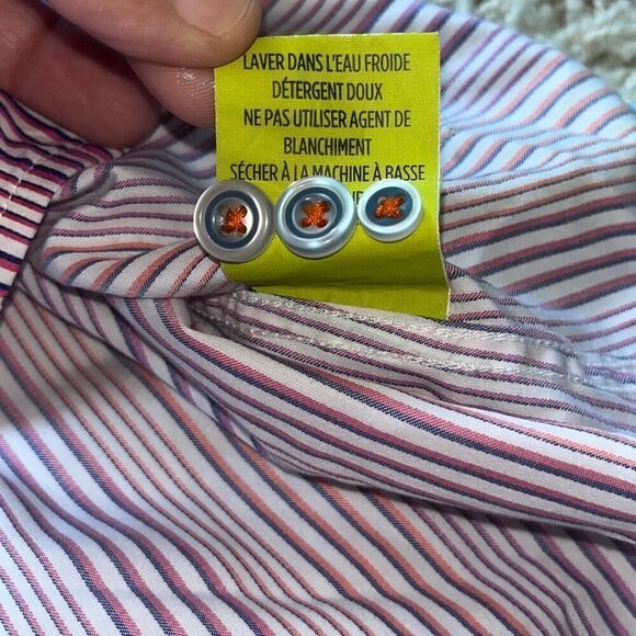 Robert Graham X Mens 3 XL Shirt Cotton Multicolor Striped Flip Cuff Tailored - Picture 9 of 16